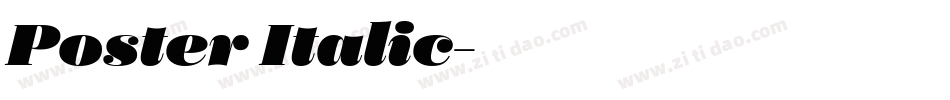 Poster Italic字体转换